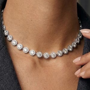 Girocollo Musa in acciaio e zirconi